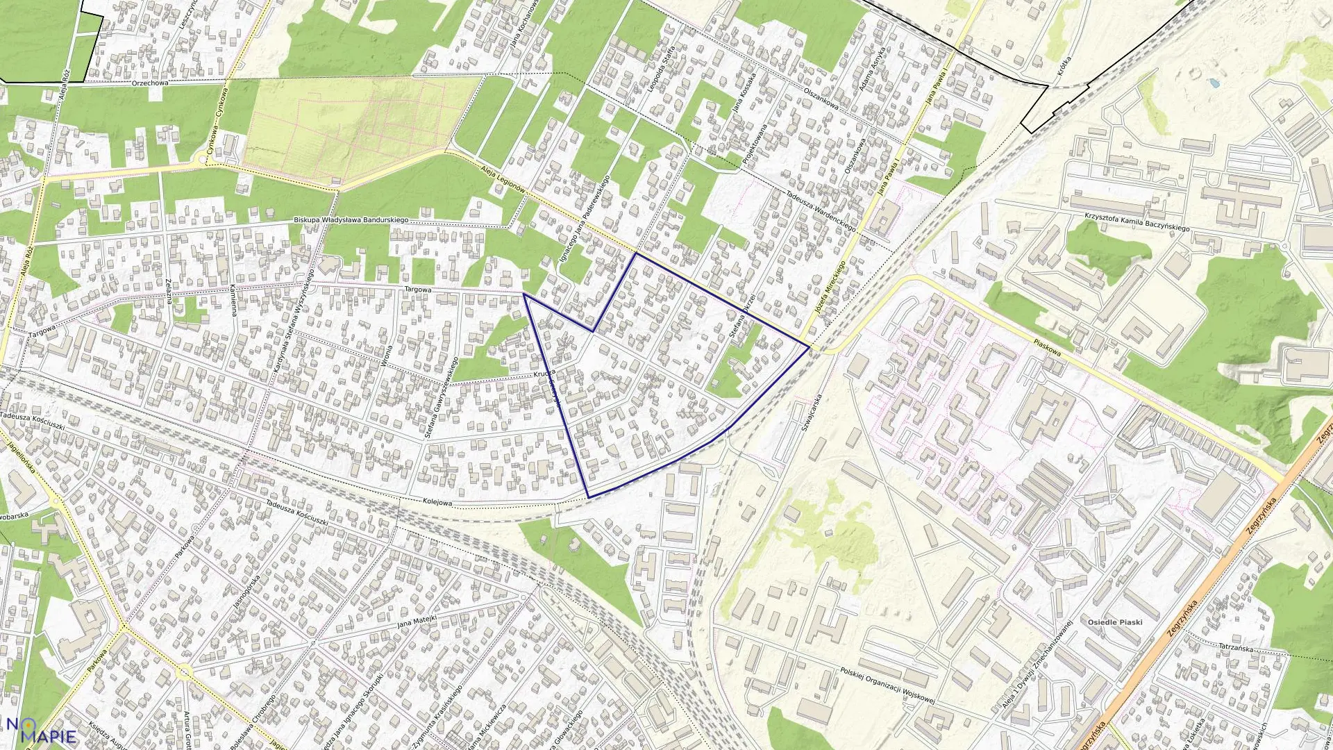 Mapa obrębu 11 w mieście Legionowo