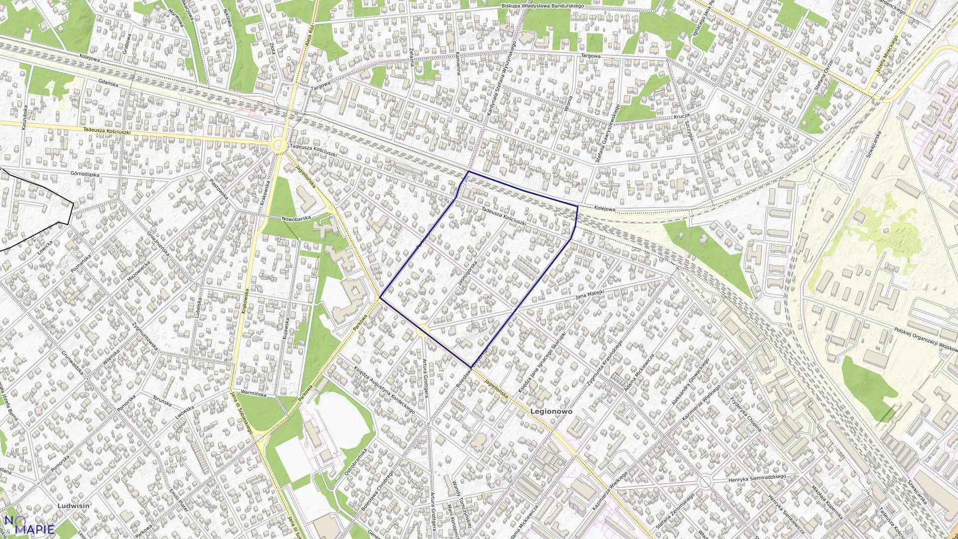 Mapa obrębu 32 w mieście Legionowo