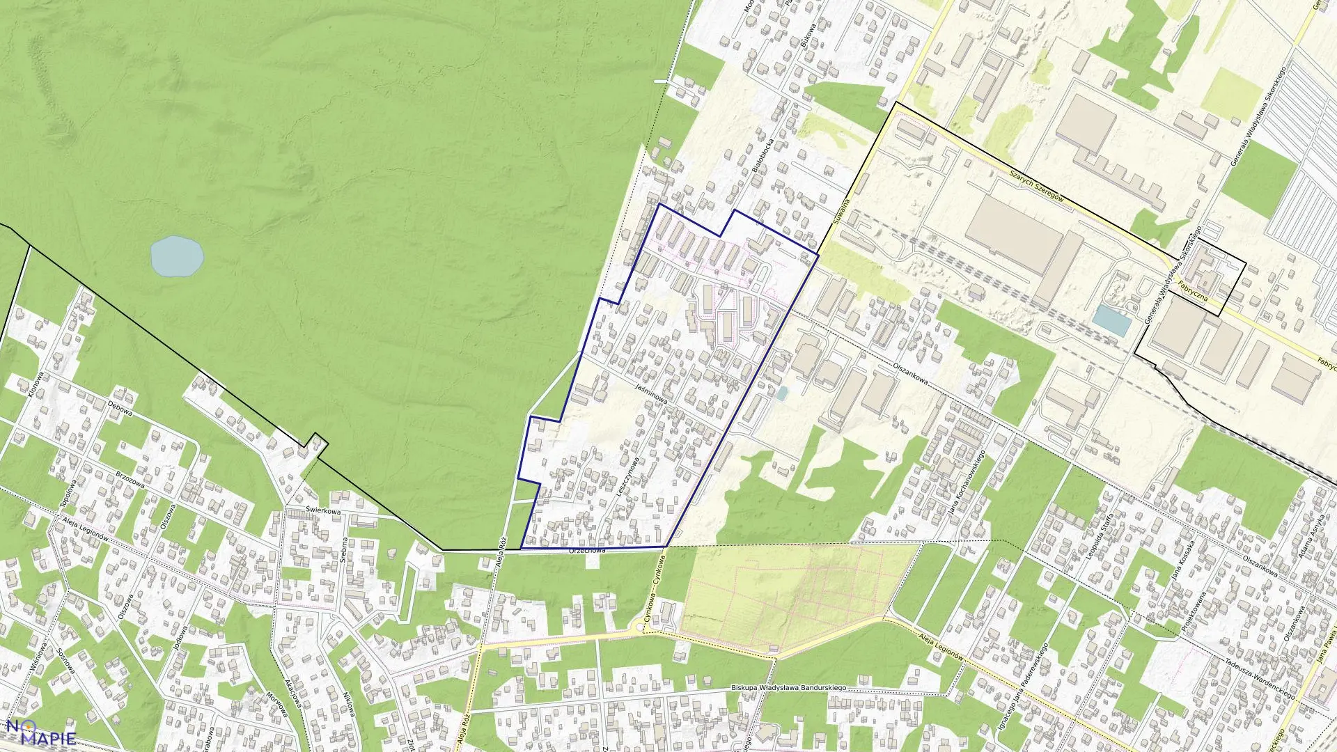 Mapa obrębu 68 w mieście Legionowo